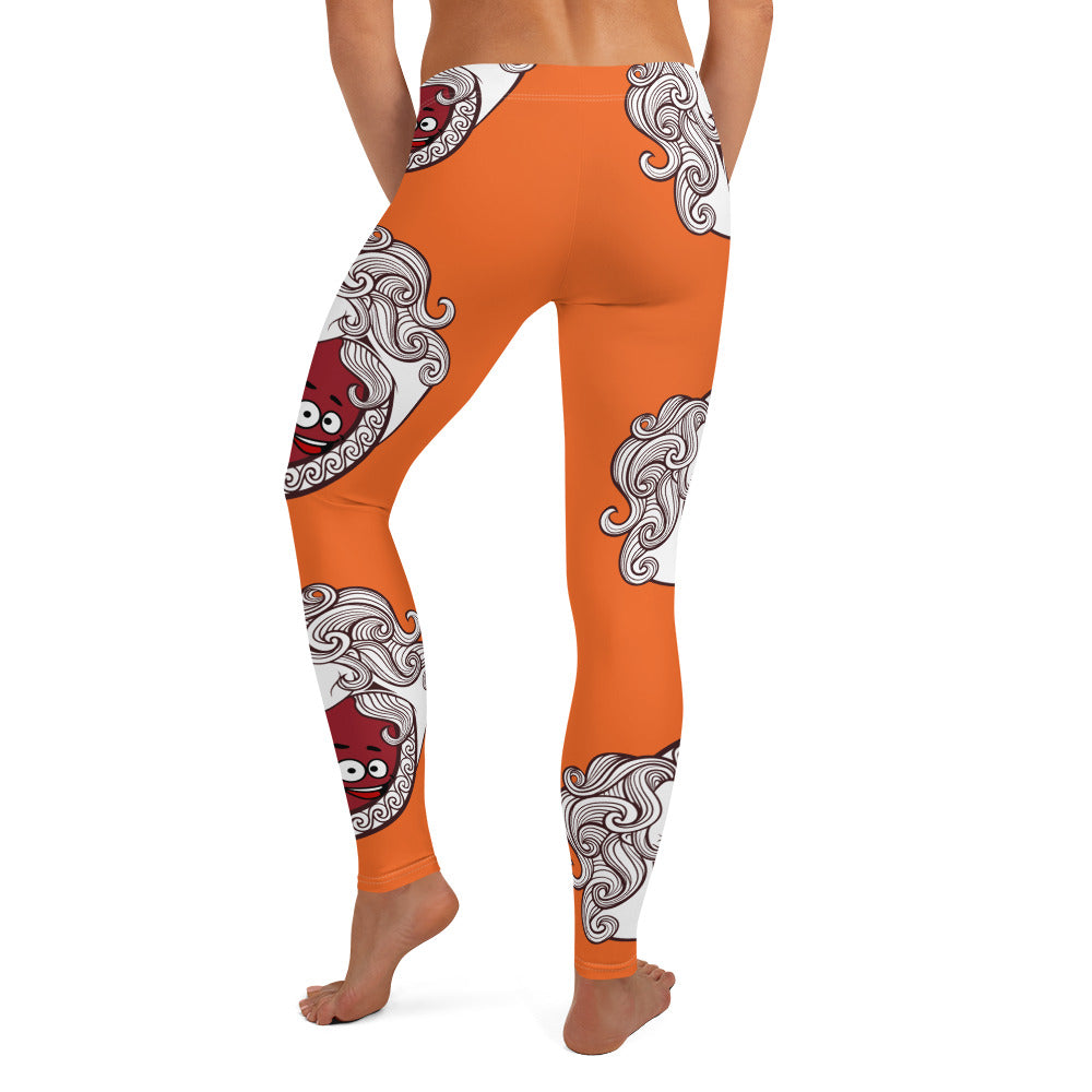 Virgo Zodiac Orange Leggings