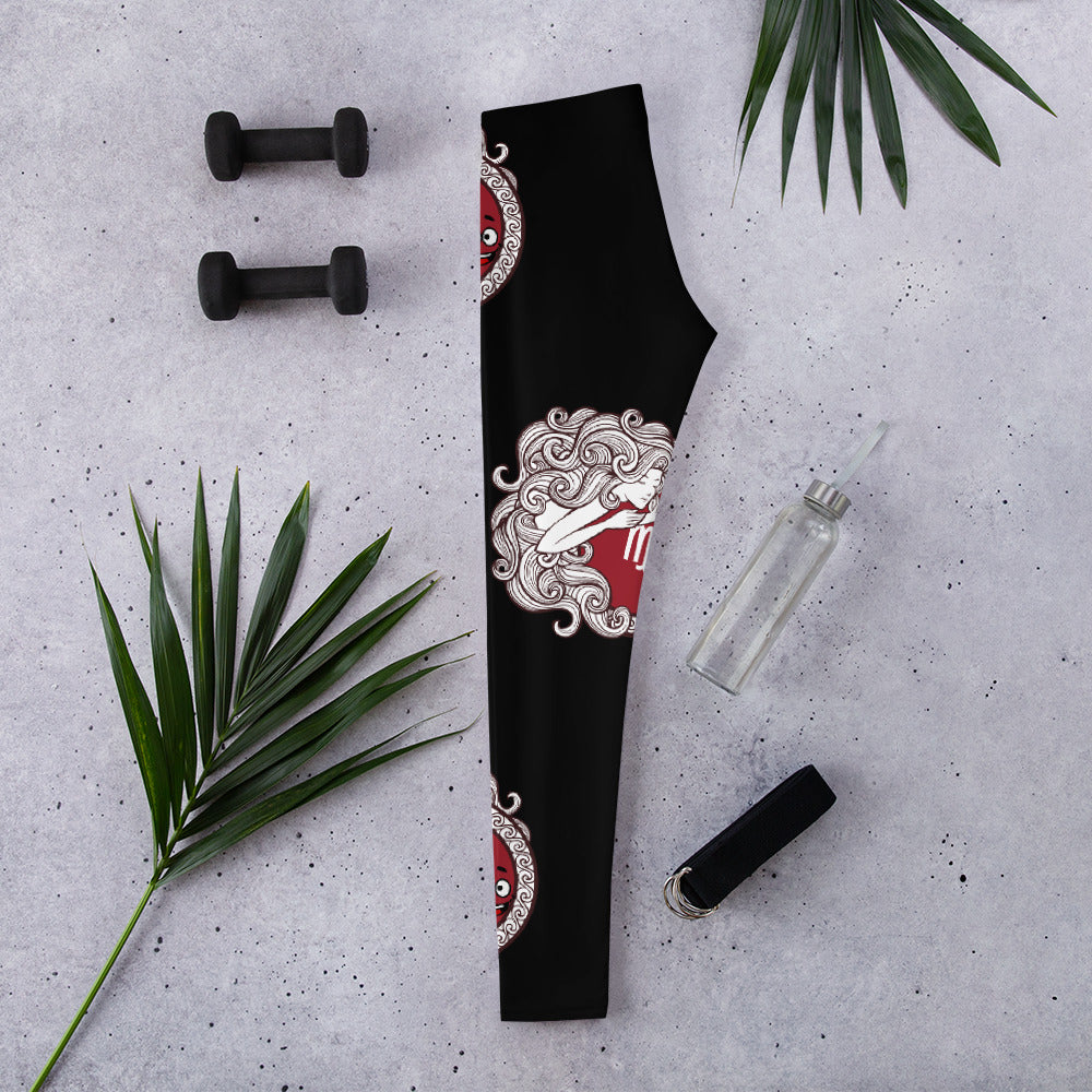 Virgo Zodiac Black Leggings