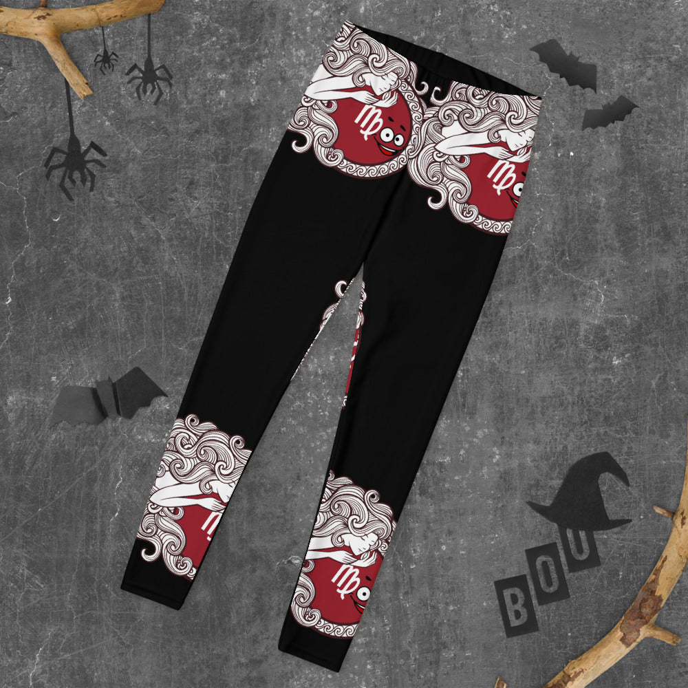 Virgo Zodiac Black Leggings