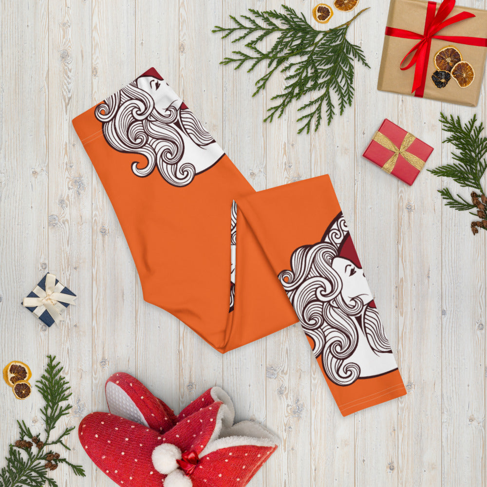 Virgo Zodiac Orange Leggings