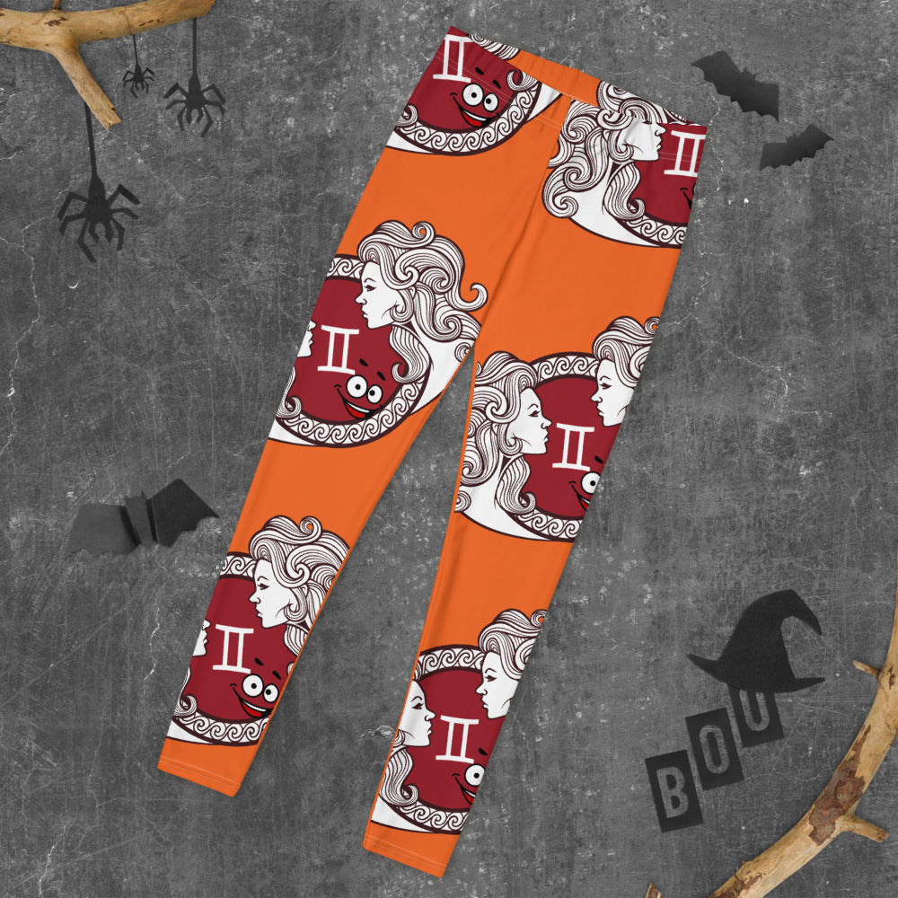 Virgo Zodiac Orange Leggings