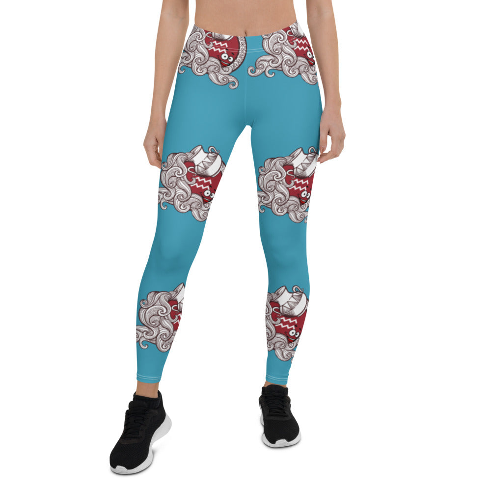 Aquarius Zodiac Leggings