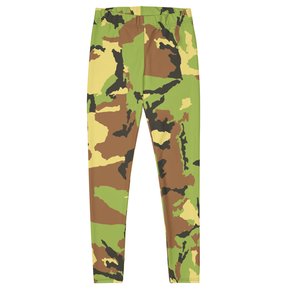 Green Camo Tie Dye Leggings for Moms