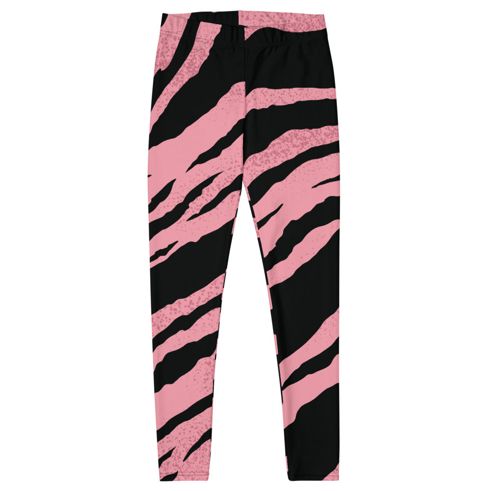 Pink Black Striped Leggings
