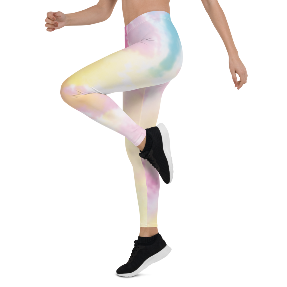 Blue Purple Tie Dye Leggings