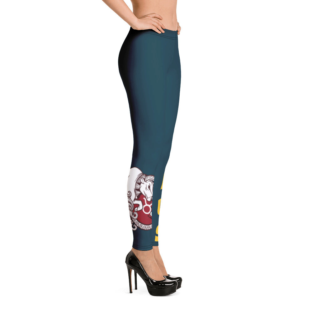 Taurus Blue Zodiac Leggings