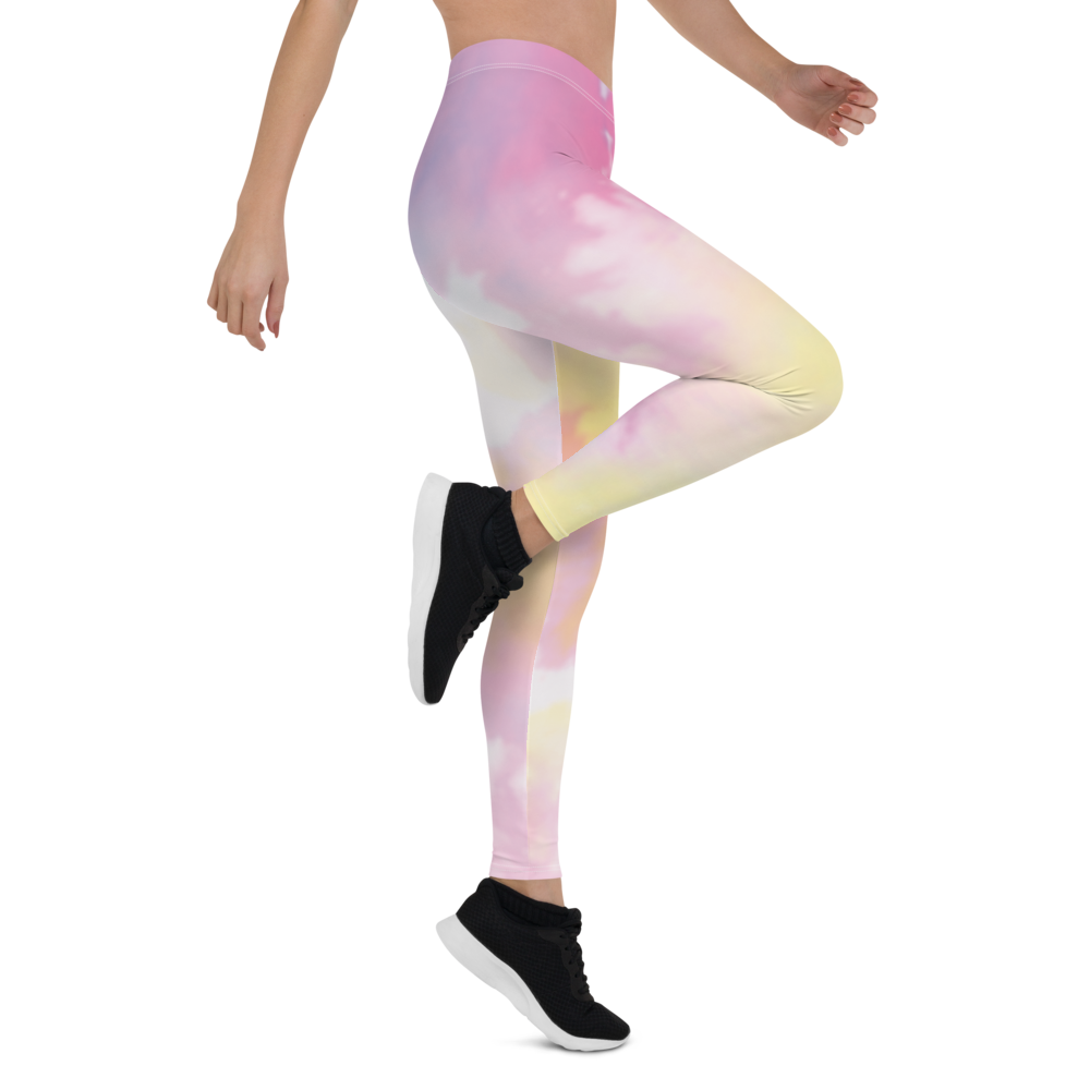 Blue Purple Tie Dye Leggings