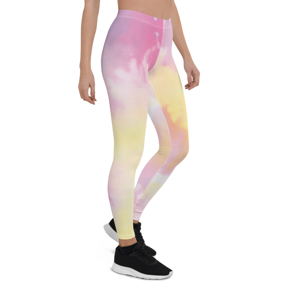 Blue Purple Tie Dye Leggings