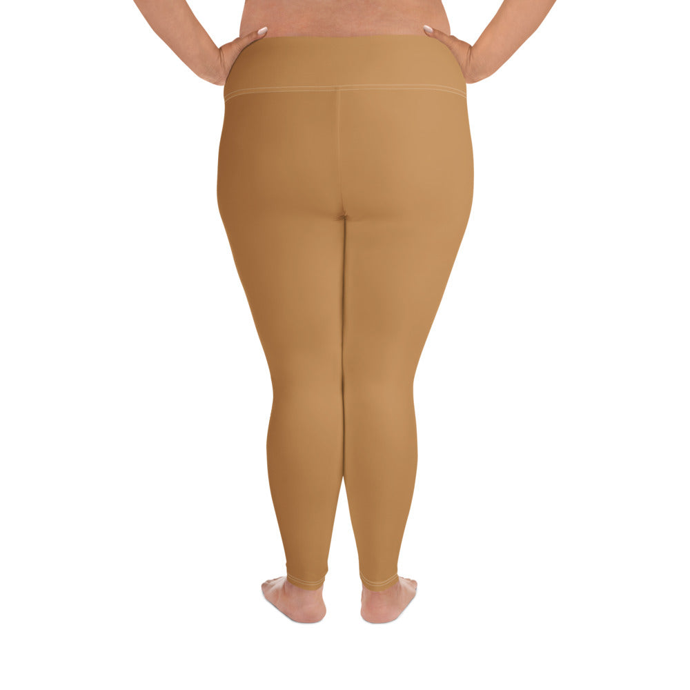 Orange Nude Color Plus Size Leggings