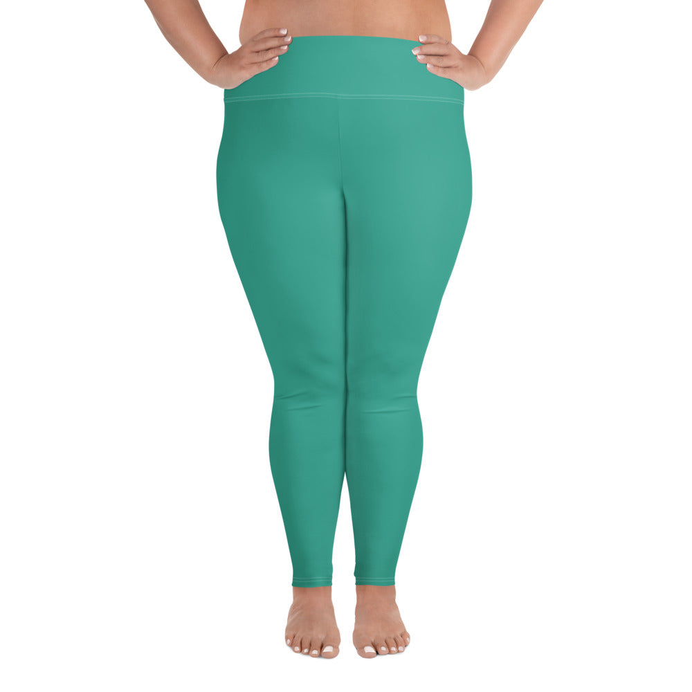 Blue Green Plus Size Leggings