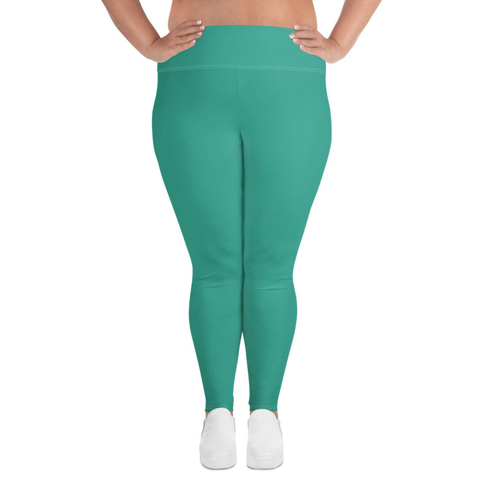 Blue Green Plus Size Leggings