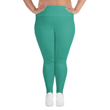 Load image into Gallery viewer, Blue Green Plus Size Leggings
