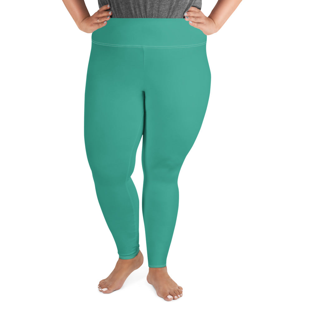 Blue Green Plus Size Leggings