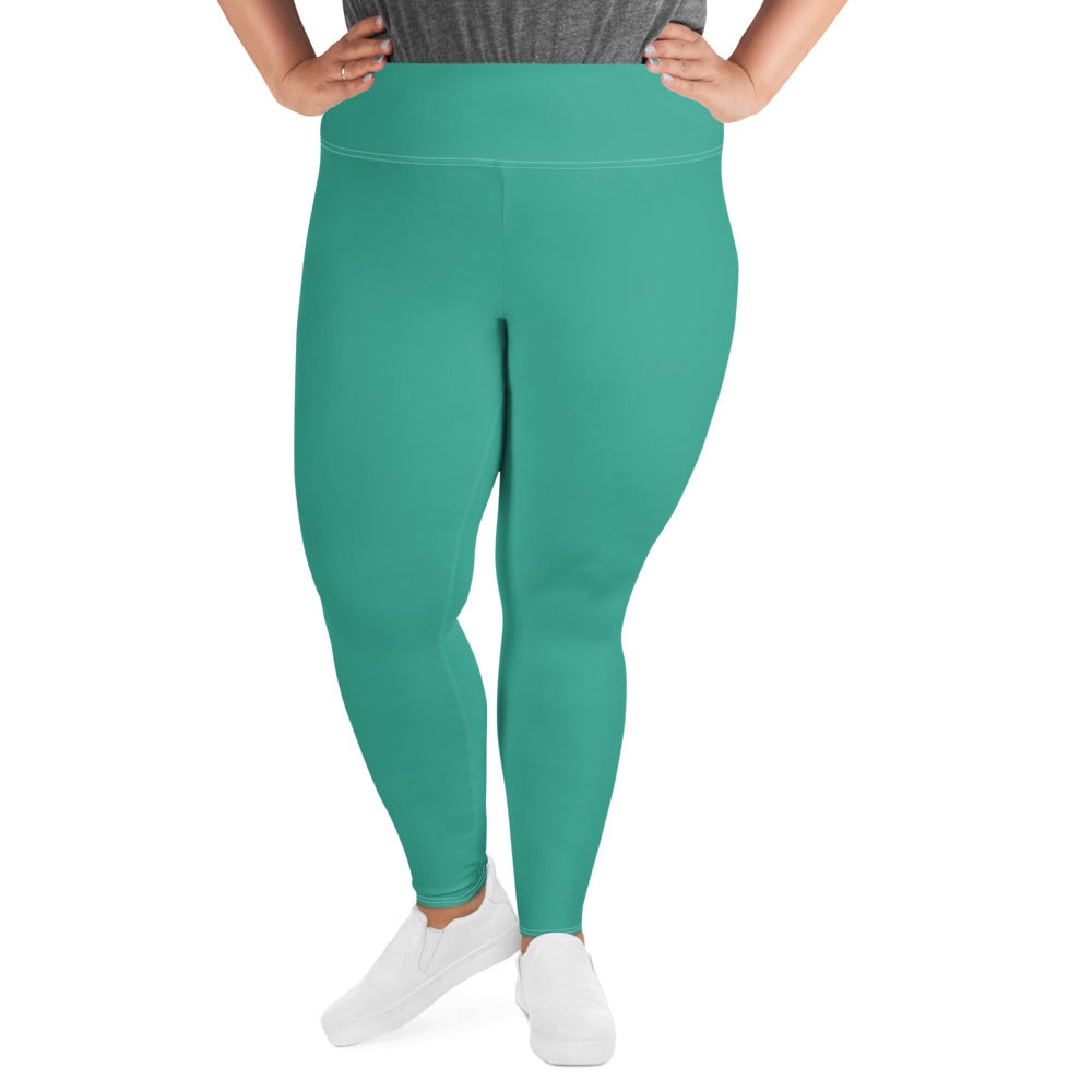 Blue Green Plus Size Leggings