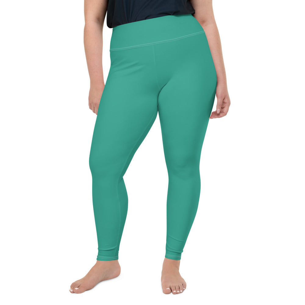 Blue Green Plus Size Leggings