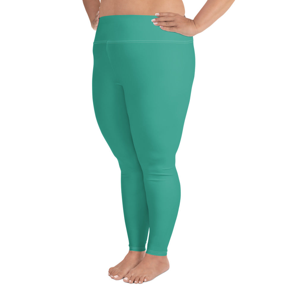 Blue Green Plus Size Leggings