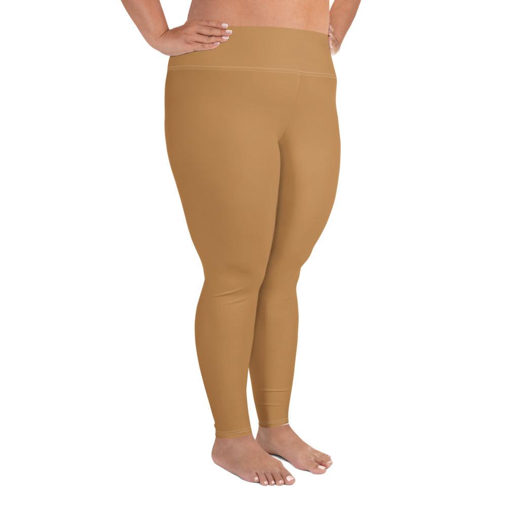 Orange Nude Color Plus Size Leggings