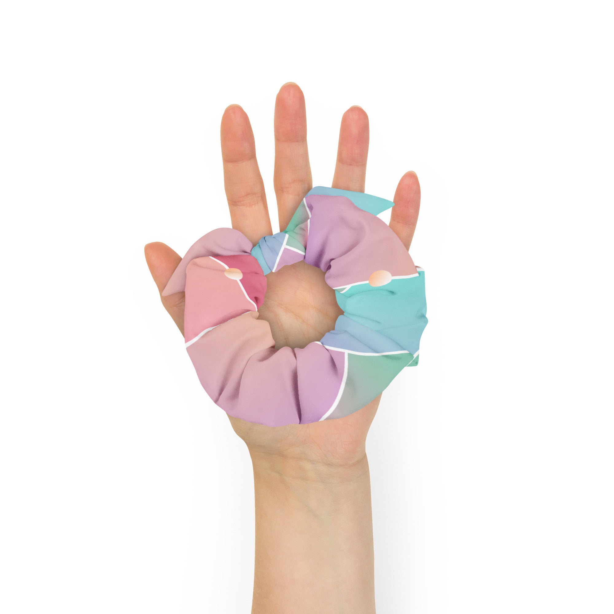 Multi Color Geometrical Design Scrunchie