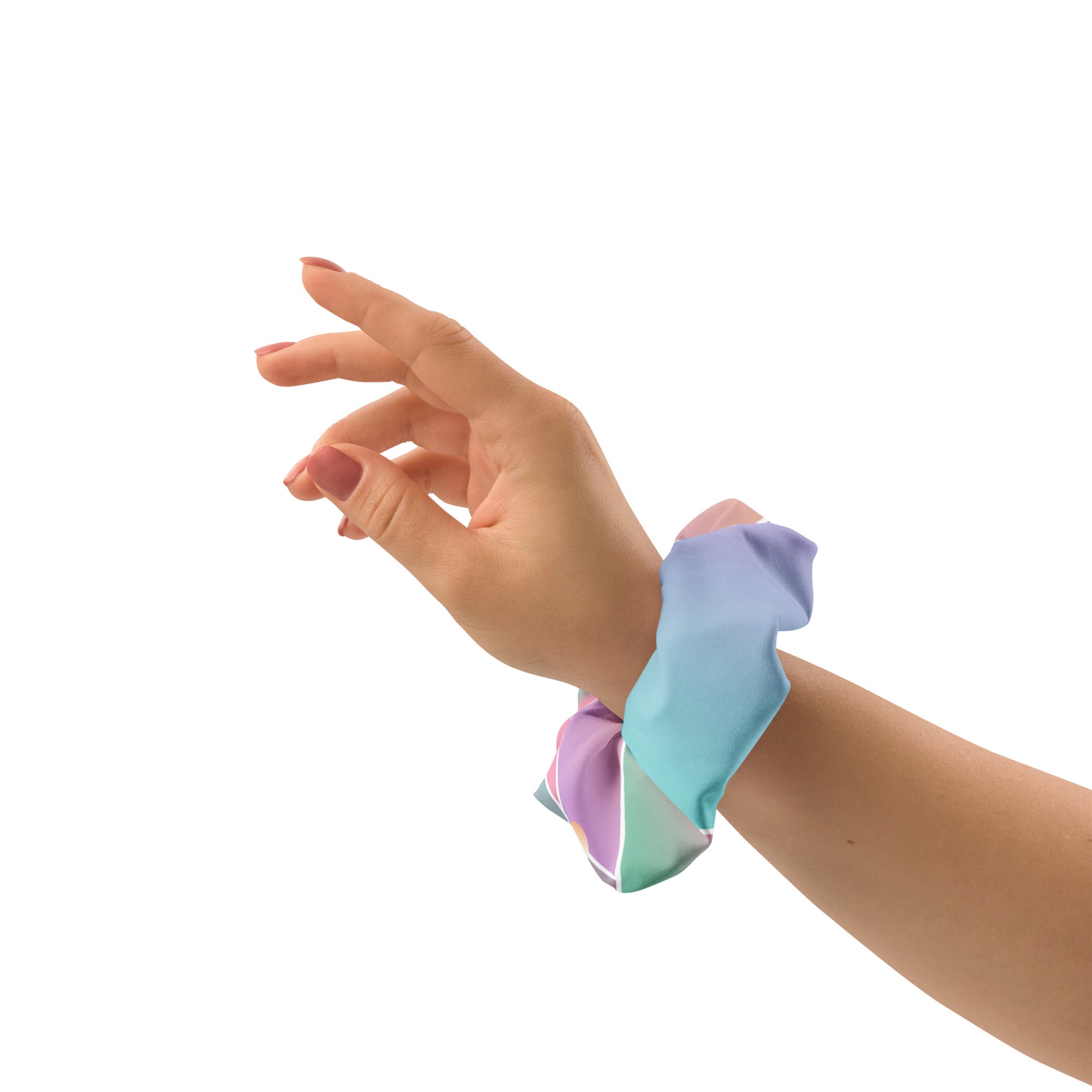 Multi Color Geometrical Design Scrunchie